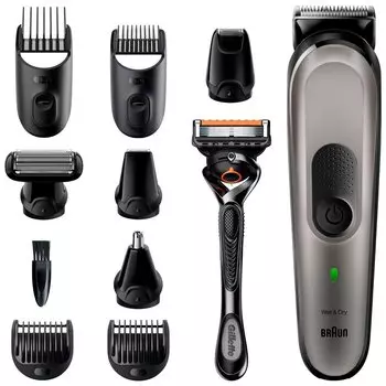 Триммер Braun MGK7320, насадок 8, темно-серый/серебристый (MGK7320 BLACK)
