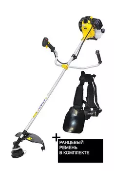 Триммер Huter GGT-2450T, 9500 об/мин, бензиновый, реж.эл.: леска/нож, U-образная рукоять, плечевой ремень, верхнее положение двигателя, Хромированный многозубчатый диск с твердосплавными напайками 40ТР, Головка с безразборной заправкой лески Easy Load, Защитные очки, Ранцевый ремень (70/2/51)