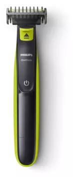Триммер Philips OneBlade Face, режимов 1, насадок 3, черный/желтый (QP2520/65)