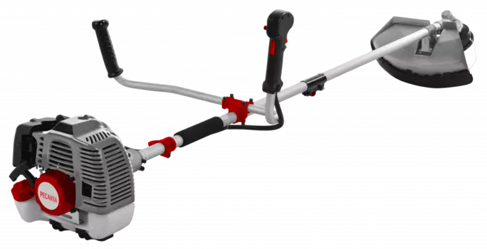 Триммер РЕСАНТА БТР-1900P, 1.9 кВт, 2.58 л.с., 9500 об/мин, бензиновый, реж.эл.: леска и нож, U-образная рукоять, плечевой ремень, верхнее положение двигателя, 8.7 кг (70/2/38)