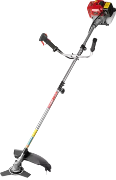 Триммер ЗУБР КРБ-350, 800Вт, 1.1 л.с., 9000 об/мин, бензиновый, реж.эл.: леска и нож, Т-образная (велосипедная) рукоять, плечевой ремень, верхнее положение двигателя, 7.1кг