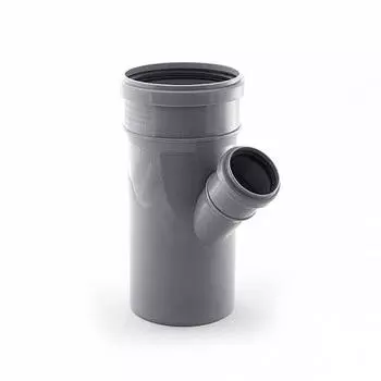 Тройник РосТурПласт ∅110мм x ∅50мм, 45°, полипропилен (11433/36573)