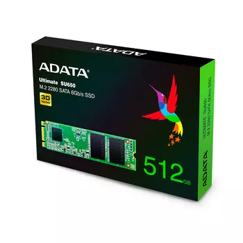 Твердотельный накопитель (SSD) ADATA 512Gb Ultimate SU650, 2280, M.2 (ASU650NS38-512GT-C)