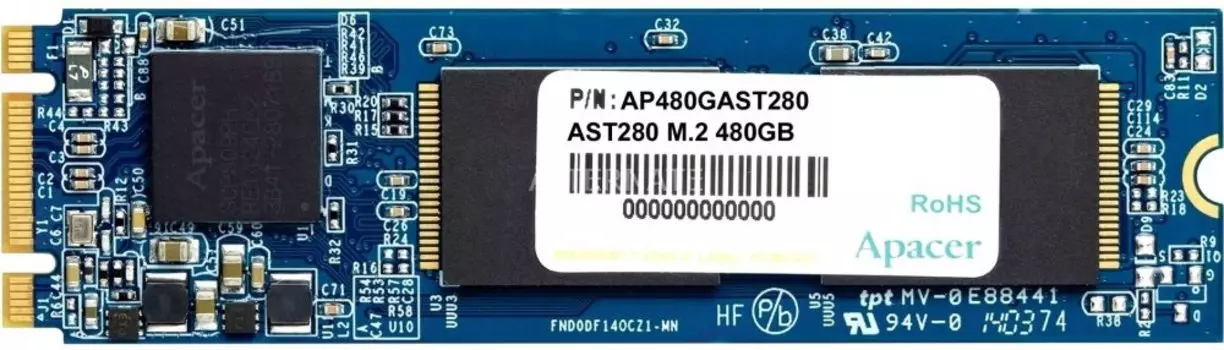 Твердотельный накопитель (SSD) Apacer 480Gb AST280, 2280, M.2 (AP480GAST280-1)