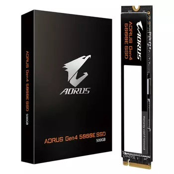 Твердотельный накопитель (SSD) GIGABYTE 500Gb AORUS 5000E, 2280, PCIe 4.0 x4, NVMe (AG450E500G-G) Retail
