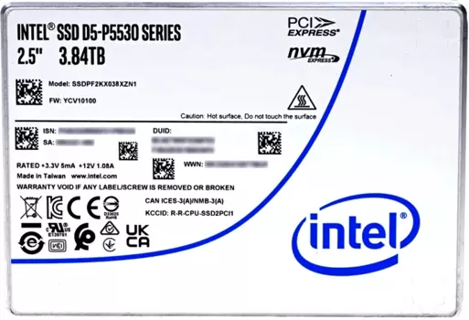 Твердотельный накопитель (SSD) Intel 3.84Tb D5-P5530, U.2 2.5", PCI-E, NVMe (SSDPF2KX038XZN1)