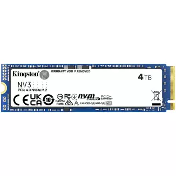 Твердотельный накопитель (SSD) Kingston 4Tb NV3, 2280, PCI-E 4.0 x4, NVMe (SNV3S/4000G) Retail