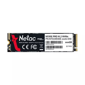 Твердотельный накопитель (SSD) Netac 512Gb N930E Pro, 2280, M.2, NVMe (NT01N930E-512G-E4X-N) Bulk (OEM)