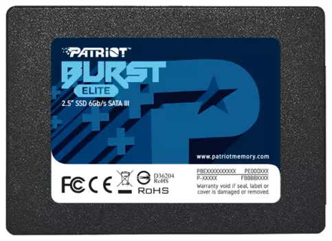 Твердотельный накопитель (SSD) Patriot 480Gb BURST ELITE, 2.5", SATA3 (PBE480GS25SSDR)