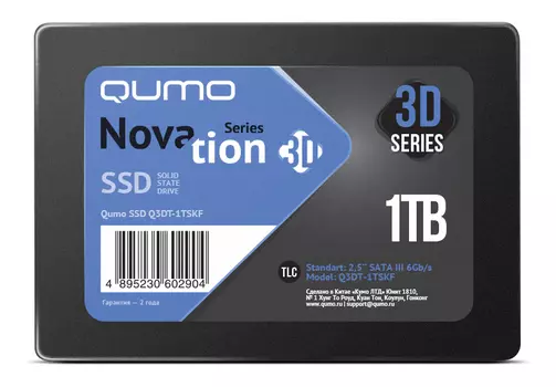 Твердотельный накопитель (SSD) Qumo 1Tb QM Novation, 2.5", SATA3 (Q3DT-1TSCY)