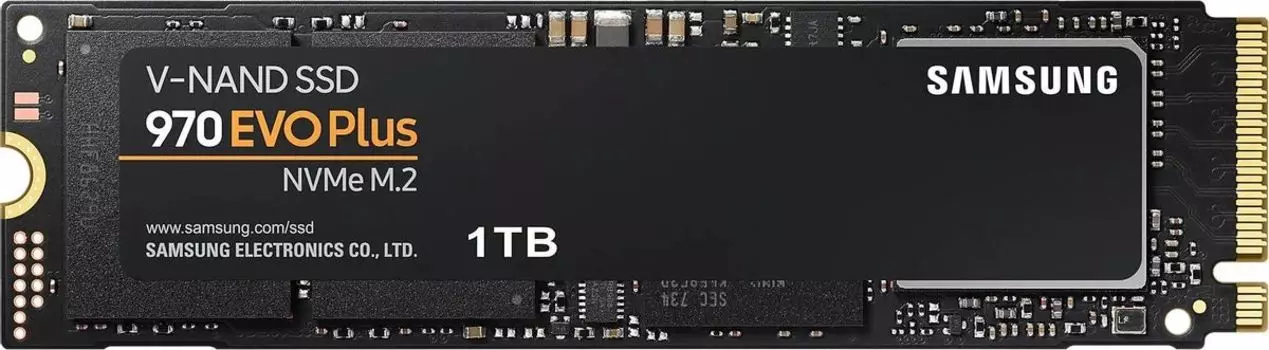 Твердотельный накопитель (SSD) Samsung 1Tb 970 EVO Plus, 2280, PCI-E 3.0 x4, NVMe (MZ-V7S1T0B/AM) Retail