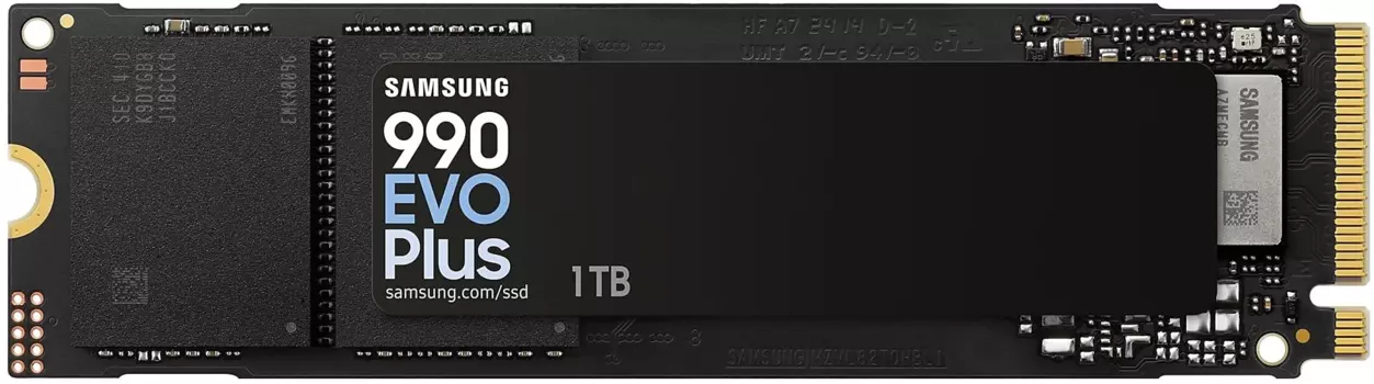 Твердотельный накопитель (SSD) Samsung 1Tb 990 EVO Plus, 2280, PCI-E 4.0 x4, NVMe (MZ-V9S1T0BW) Retail