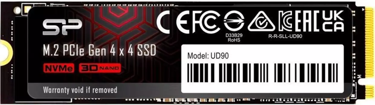 Твердотельный накопитель (SSD) Silicon Power 2Tb M-Series UD90, 2280, PCIe 4.0 x4, NVMe (SP02KGBP44UD9005) Retail