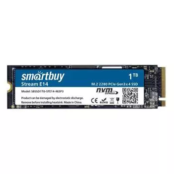 Твердотельный накопитель (SSD) SmartBuy 1Tb Stream E14, 2280, PCI-E 3.0 x4 (SBSSD1T0-STE14-M2P3) Retail