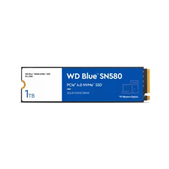 Твердотельный накопитель (SSD) Western Digital 1Tb Blue SN580, 2280, PCIe 4.0 x4, NVMe (WDS100T3B0E) Retail