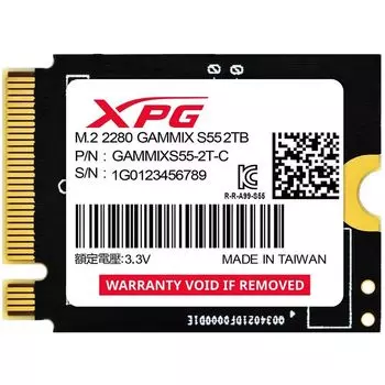 Твердотельный накопитель (SSD) XPG 2Tb GAMMIX S55 SGAMMIXS55-2T-C, M.2, NVMe (SGAMMIXS55-2T-C) Retail