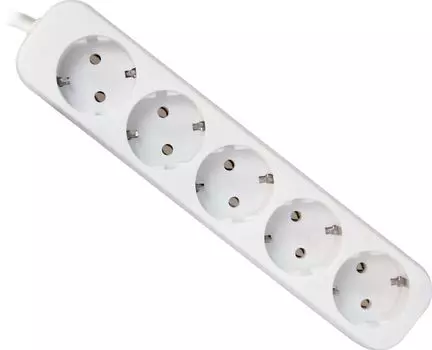 Удлинитель Defender E550, 5-розеток, 5м, белый (99231)
