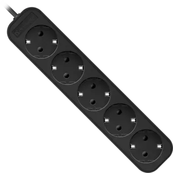 Удлинитель Defender M550, 5-розеток, 5м, черный (99331)