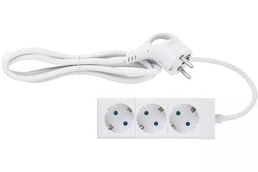Удлинитель Duwi Supraline, 3-розетки, 3м, белый (32056 2)