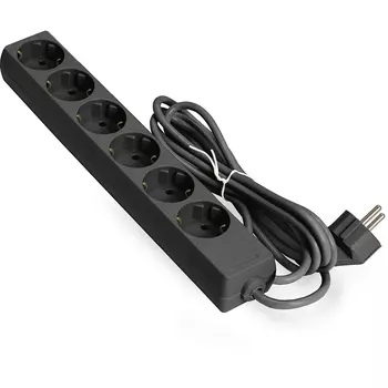 Удлинитель ExeGate ECE-6-5B, 6-розеток, 5м, черный (EX285834RUS)