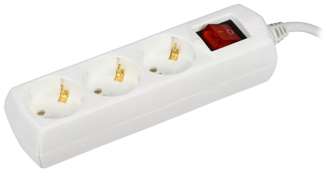 Удлинитель Generica У03В, 3-розетки, 3м, белый (WYP10-10-03-03-ZK-G)