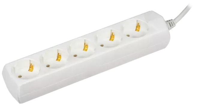 Удлинитель Generica У05, 5-розеток, 3 м, белый (WYP10-10-05-03-Z-G)