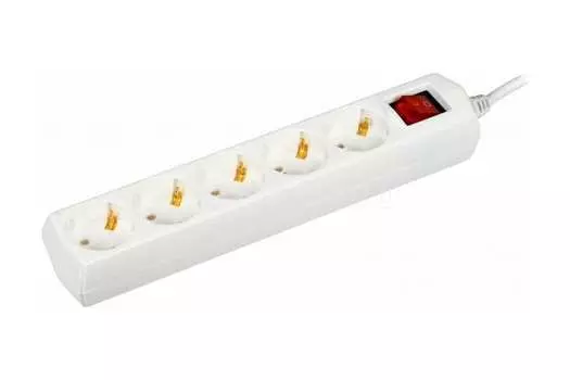 Удлинитель Generica У05В, 5-розеток, 7 м, белый (WYP10-10-05-07-ZK-G)