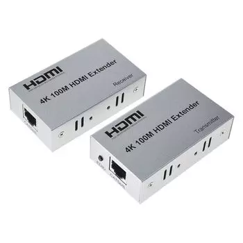 Удлинитель HDMI Orient VE047, 1xHDMI(19F)-1xHDMI(19F) v1.4b, 3840x2160, по витой паре до 100 м (30161)