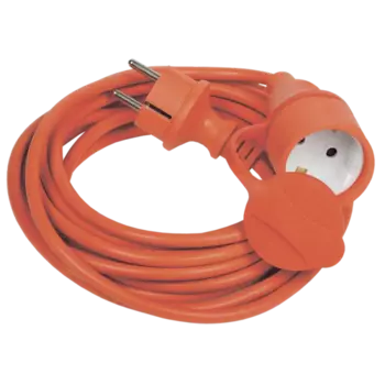 Удлинитель IEK УШ-01РВ, 1-розетка, 5м, оранжевый (WUP10-05-K09-44)