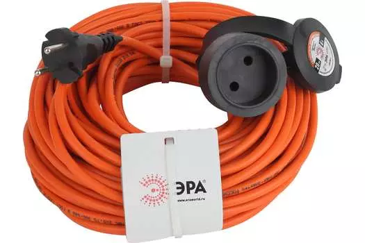 Удлинитель Эра, 1-розетка, 20м, оранжевый (Б0043037)