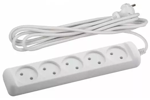 Удлинитель Эра, 5-розеток, 3м, белый (Б0028364)