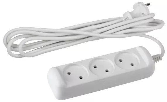 Удлинитель Эра UX-3-5m, 3-розетки, 5 м, белый (Б0038569)