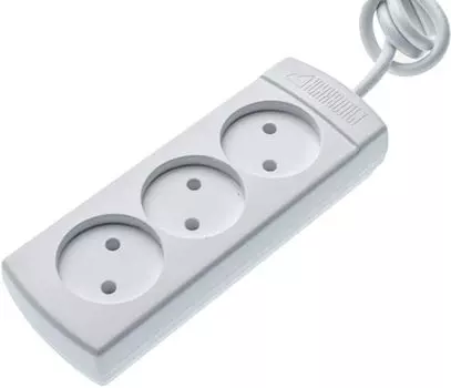 Удлинитель Юнивольт, 3-розетки, 5 м, белый (00-00000395)