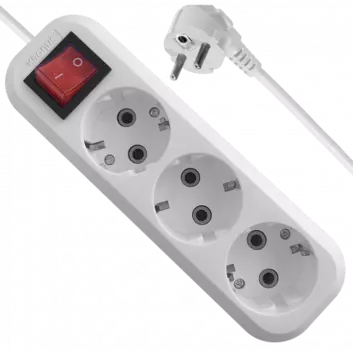 Удлинитель KRONUS, 3-розетки, 7 м, белый (KRS-04-0009)