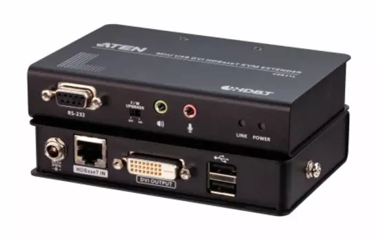 Удлинитель KVM (КВМ) ATEN CE611, DVI до 1920x1200, HDBaseT (CE611-AT-G)