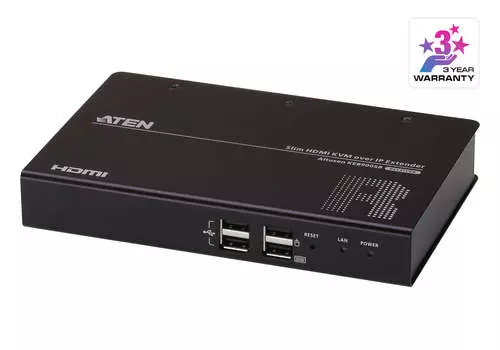 Удлинитель KVM (КВМ) ATEN KE8900SR, HDMI до 1920x1200, клавиатура USB, мышь USB, с доступом по IP (KE8900SR-AX-G)
