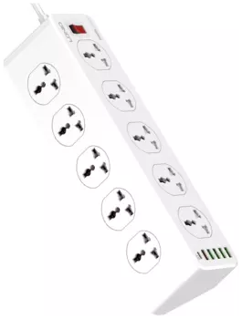 Удлинитель LDNIO SC10610, 10-розеток, 2 м, белый (LD_D0426)