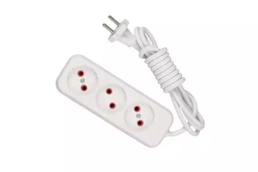 Удлинитель LEZARD Lila, 3-розетки, 2м, белый (720-0302-303)