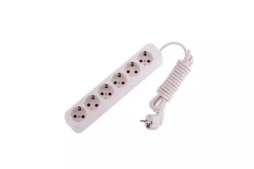 Удлинитель LEZARD Lila, 6-розеток, 3м, белый (720-0603-601)