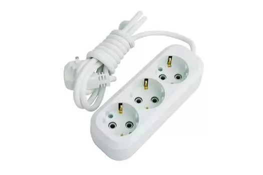 Удлинитель Makel, 3-розетки, 3м, белый (MGP133)