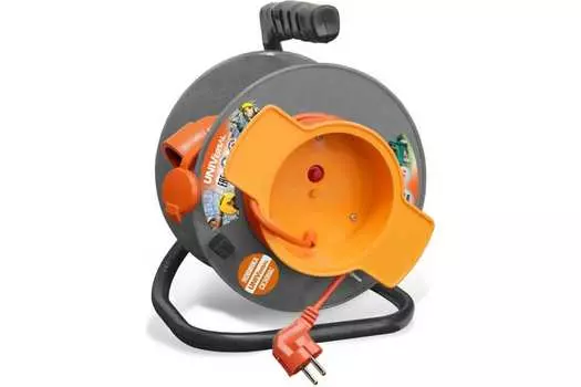 Удлинитель на катушке UNIVersal У10-027, 1-розетка, 40м, оранжевый (1678)