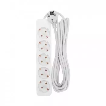 Удлинитель Proconnect, 5-розеток, 5 м, белый (13-4213)
