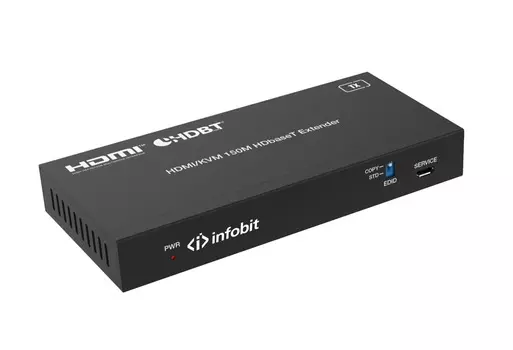Удлинитель сигнала Infobit E150SK, 1xRJ-45-1xHDMI v2.0, 4096x2160, по витой паре до 120 м, Двунаправленный ИК и RS232/POC (E150SK)