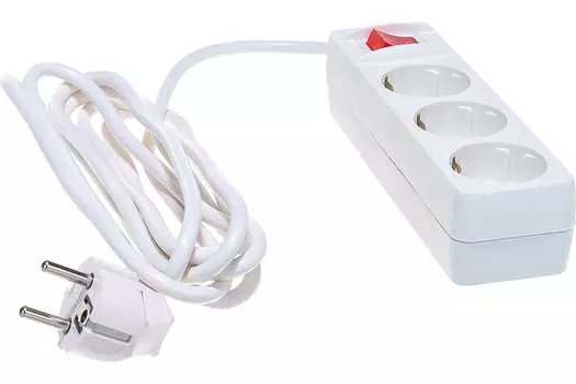 Удлинитель Союз, 3-розетки, 3м, белый (481S-7303)