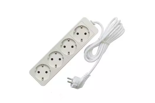 Удлинитель Союз 481S-6407, 4-розетки, 7м, белый (481S-6407)