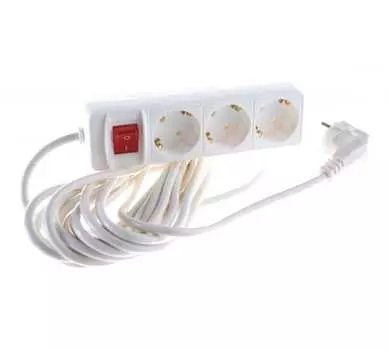 Удлинитель Союз 481S-8307, 3-розетки, 7м, белый (481S-8307)