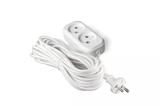Удлинитель UNIVersal У6-011М, 2-розетки, 10м, белый (011М-10)