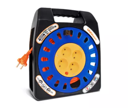 Удлинитель в закрытом корпусе UNIVersal Компакт У16-012, 4-розетки, 30м, черный/оранжевый ( 1674)