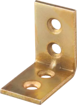 Уголок мебельный ЗУБР МАСТЕР УМ-2.0, 2.5 см x 2.5 см x 1.7 см, 2 мм, желтый цинк, 1 шт. (31031-25)