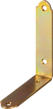 Уголок мебельный ЗУБР МАСТЕР УМ-2.0, 7.5 см x 7.5 см x 1.7 см, 2 мм, желтый цинк, 1 шт. (31031-75)